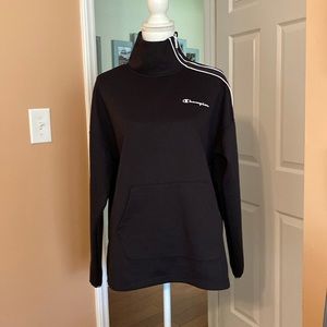 Champion black with white trim pullover- medium
